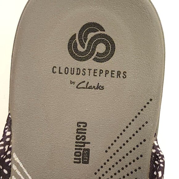CLOUDSTEPPERS by CLARKS Women's Size 7 Arla Glison Slides Sandals Grey/White - Picture 7 of 10